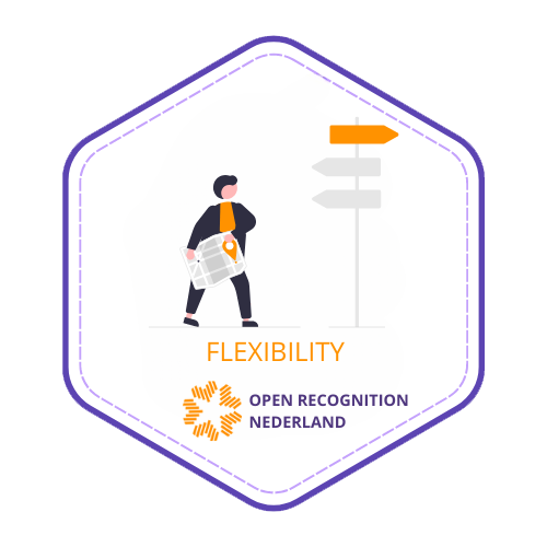 Badge Graphic for Flexibility (Flexibiliteit, aanpassingsvermogen)